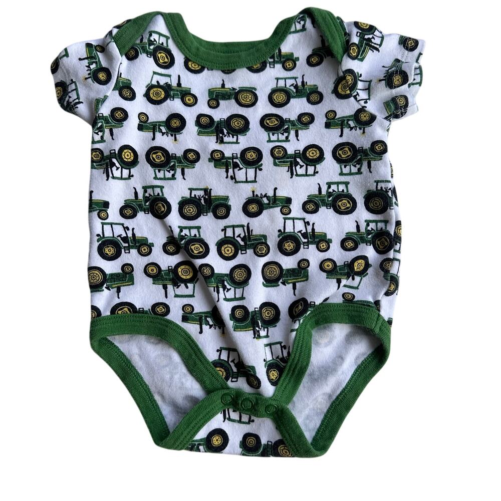 John Deere Tractor Print Bodysuit - Size 3/6 Months
